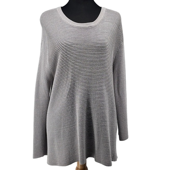 SAMSOE samsoe grey light weight sweater polyamide viscose minimalist sz m - Picture 1 of 13